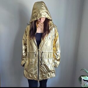 Michael Kors Gold Windbreaker Jacket